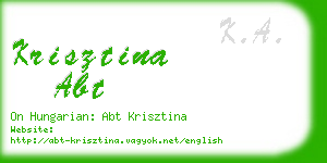 krisztina abt business card